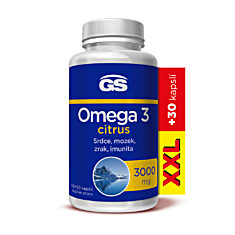 GS Omega 3 citrus, 150+30 kapslí XXL