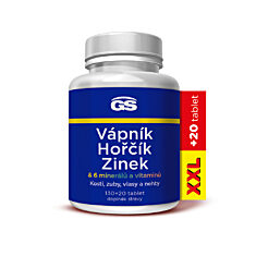 GS Vápník, hořčík, zinek, 130+20 tablet XXL