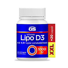 GS Vitamin Lipo D3 1000 IU, 60+20 kapslí XXL
