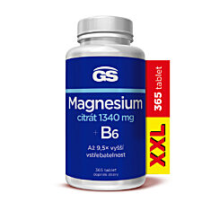 GS Magnesium citrát 1340 mg + B6, 365 tablet XXL