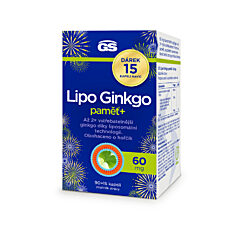 GS Lipo Ginkgo paměť+ 60 mg , 90+15 kapslí NAVÍC, dárkové balení