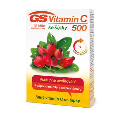 GS Vitamin C500 se šípky, 20 tablet