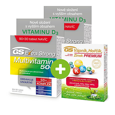 GS Extra Strong Multivitamin 50+, 2 × 120 tablet