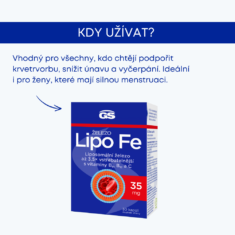 GS Železo Lipo Fe, 4 × 30 kapslí
