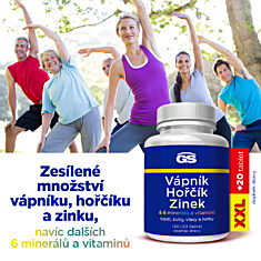 GS Vápník, hořčík, zinek, 130+20 tablet XXL