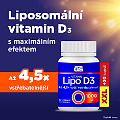 GS Vitamin Lipo D3 1000 IU, 60+20 kapslí XXL