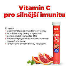 GS Extra C 500 červený pomeranč, 20+5 šumivých tablet