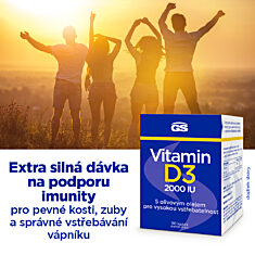 GS Vitamin D3 2000 IU, 2 x 90 kapslí