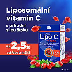 GS Vitamin Lipo C 500 mg se šípky, 4 × 100 kapslí