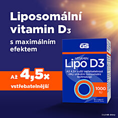 GS Vitamin Lipo D3 1000 IU, 4 × 60 kapslí