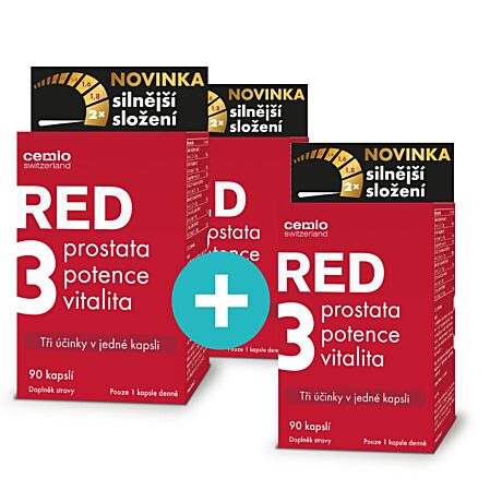 Cemio RED3® silnější, 90 kapslí - 2+1 ZDARMA