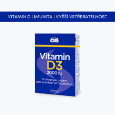 GS Vitamin D3 2000 IU, 30 kapslí