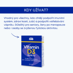 GS Vitamin D3 2000 IU, 30 kapslí