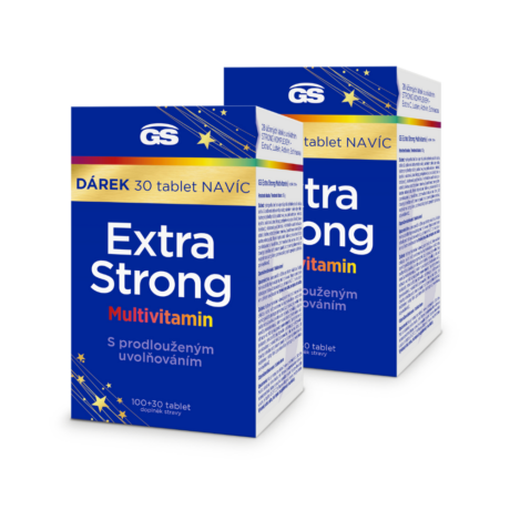 GS Extra Strong Multivitamin, 2 x 100+30 tablet NAVÍC, dárkové balení 2024