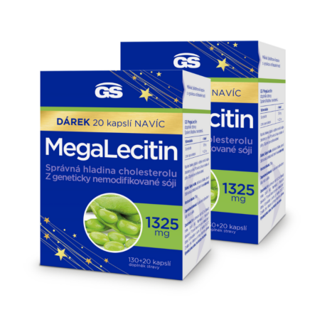 GS Megalecitin, 2 x 130+20 kapslí NAVÍC, dárkové balení 2024