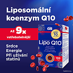 GS Koenzym Lipo Q10 100 mg, 60+10 kapslí NAVÍC, dárkové balení