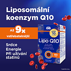 GS Koenzym Lipo Q10 60 mg, 2 × 60+10 kapslí NAVÍC, dárkové balení