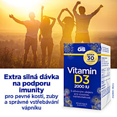 GS Vitamin D3 2000 IU, 90+30 kapslí NAVÍC, dárkové balení