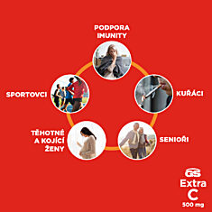 GS Extra C 500 červený pomeranč, 20+5 šumivých tablet
