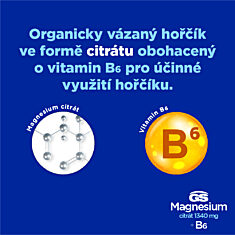 GS Magnesium citrát 1340 mg + B6, 50 + 50 tablet