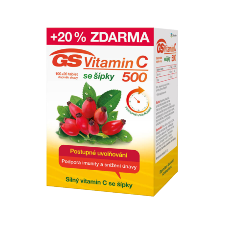 GS Vitamin C 500 se šípky, 100+20 tablet