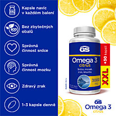 GS Omega 3 citrus, 150+30 kapslí XXL