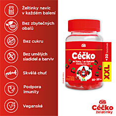 GS Céčko se šípky, želatinky bez cukru, 50+30 ks XXL