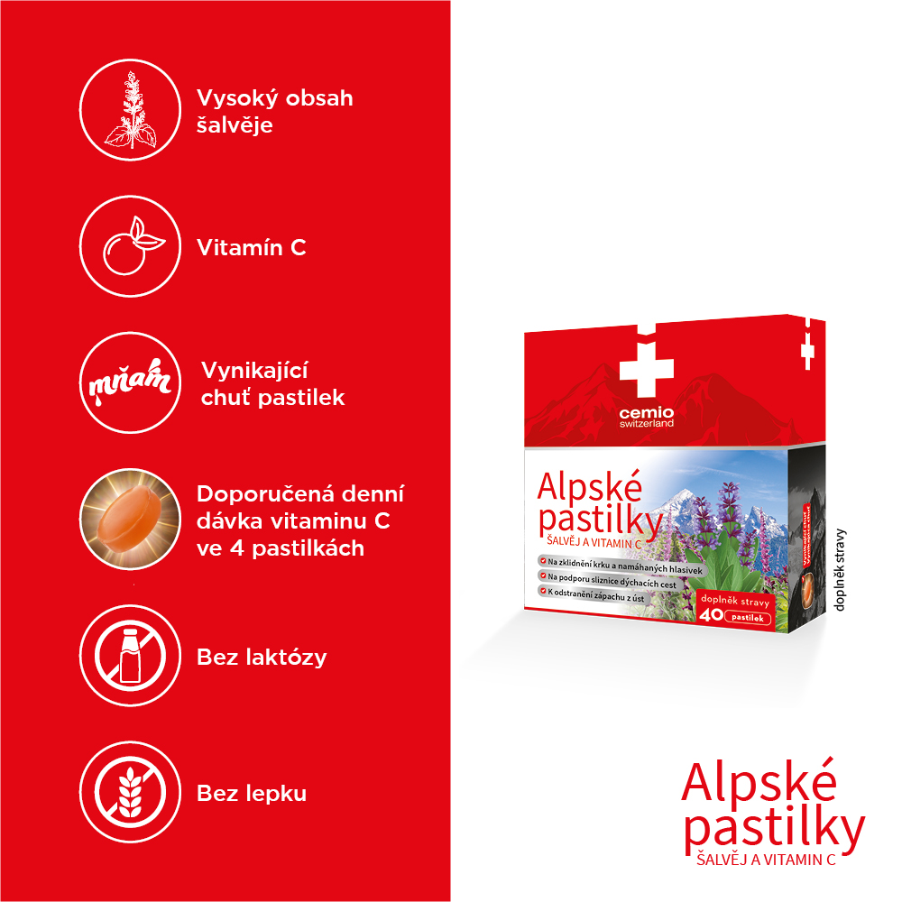 Cemio Alpské pastilky, 40 pastilek (obrázek 5)