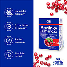 GS Brusinky Akut & D-manóza Akut, 2 x 20 tablet