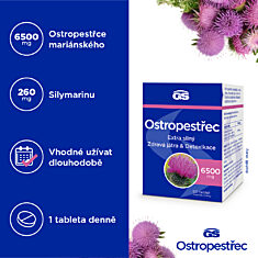 GS Ostropestřec 6500 mg, 60 tablet