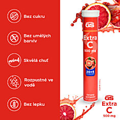 GS Extra C 500 červený pomeranč, 20+5 šumivých tablet