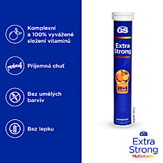 GS Extra Strong Multivitamin pomeranč, 20+5 šumivých tablet