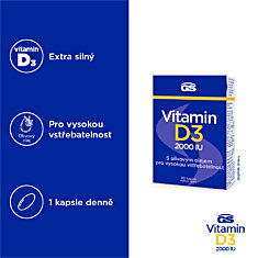 GS Vitamin D3 2000 IU, 30 kapslí