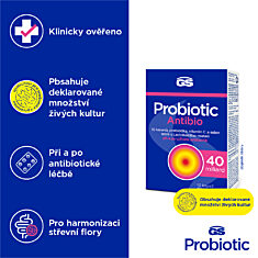 GS Probiotic Antibio, 4 × 10 kapslí