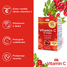 GS Vitamin C1000 se šípky, 2 × 100+30 tablet NAVÍC, dárkové balení