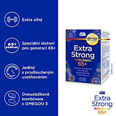 GS Extra Strong Multivitamin 65+, 2 × 60 tablet + 60 kapslí, dárkové balení
