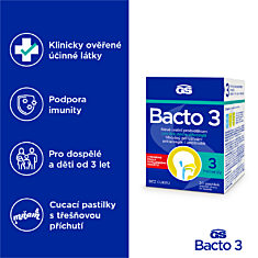 GS Bacto 3, Orální probiotika, 20 pastilek