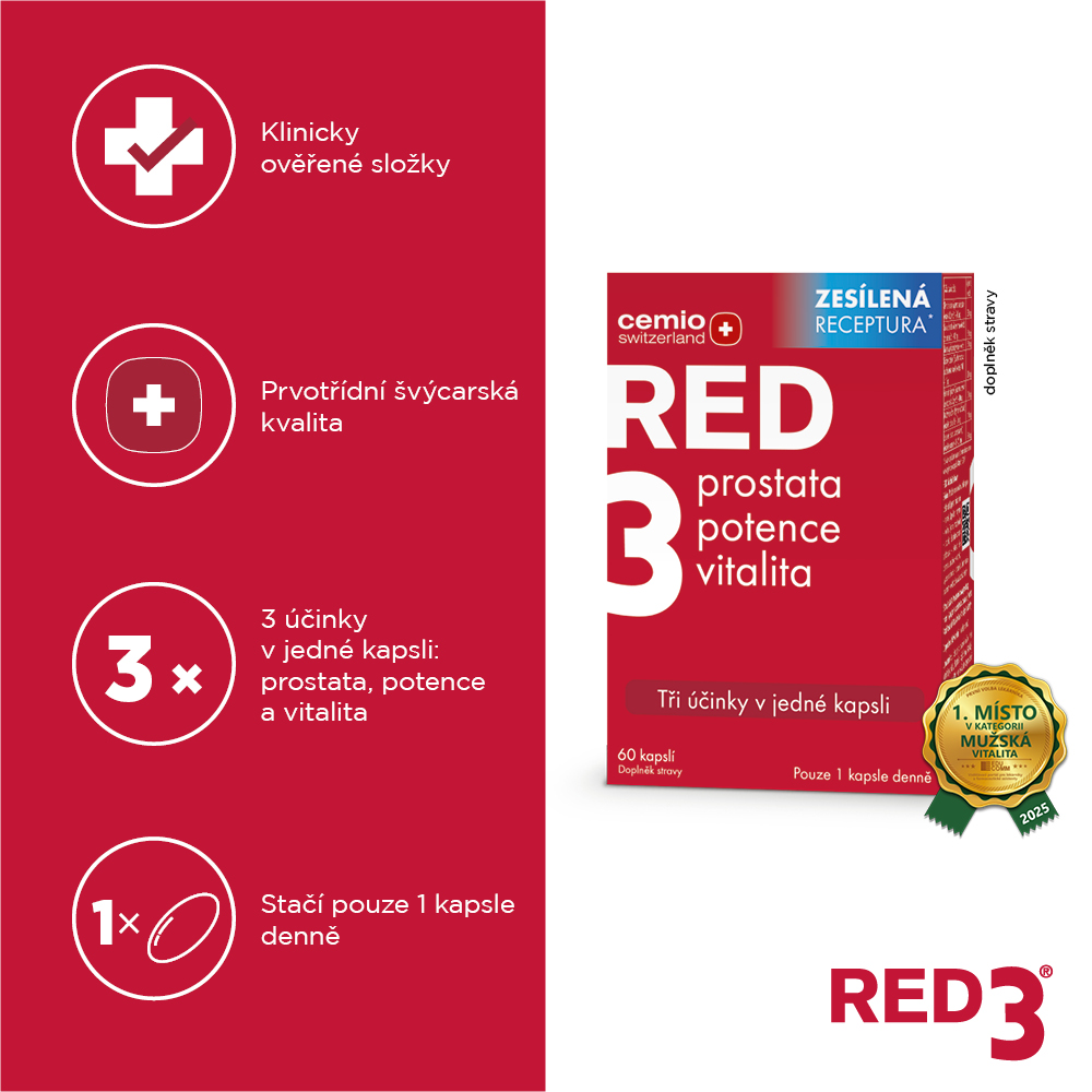 Cemio RED3®, 60 kapslí, NOVÝ (obrázek 6)