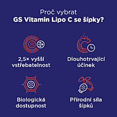 GS Vitamin Lipo C 500 mg se šípky, 4 × 100 kapslí