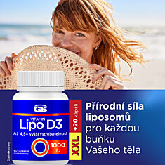 GS Vitamin Lipo D3 1000 IU, 60+20 kapslí XXL