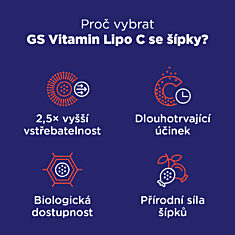 GS Vitamin Lipo C 500 mg se šípky, 90+20 kapslí NAVÍC, dárkové balení