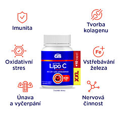 GS Vitamin Lipo C 500 mg se šípky, 100+10 kapslí XXL