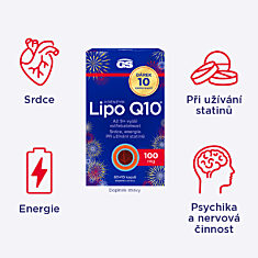 GS Koenzym Lipo Q10 100 mg, 60+10 kapslí NAVÍC, dárkové balení