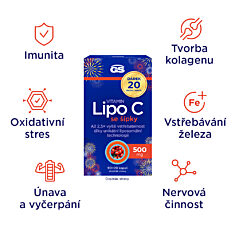 GS Vitamin Lipo C 500 mg se šípky, 90+20 kapslí NAVÍC, dárkové balení