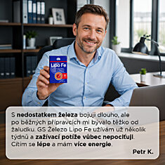 GS Železo Lipo Fe, 4 × 30 kapslí