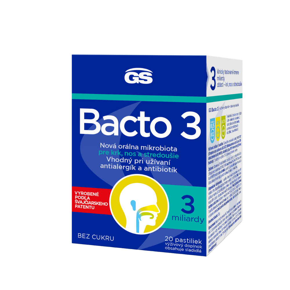 GS Bacto 3, Orální probiotika, 20 pastilek