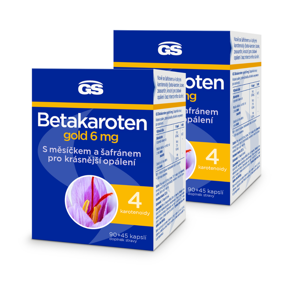GS Betakaroten gold 6 mg, 2 × 135 kapslí