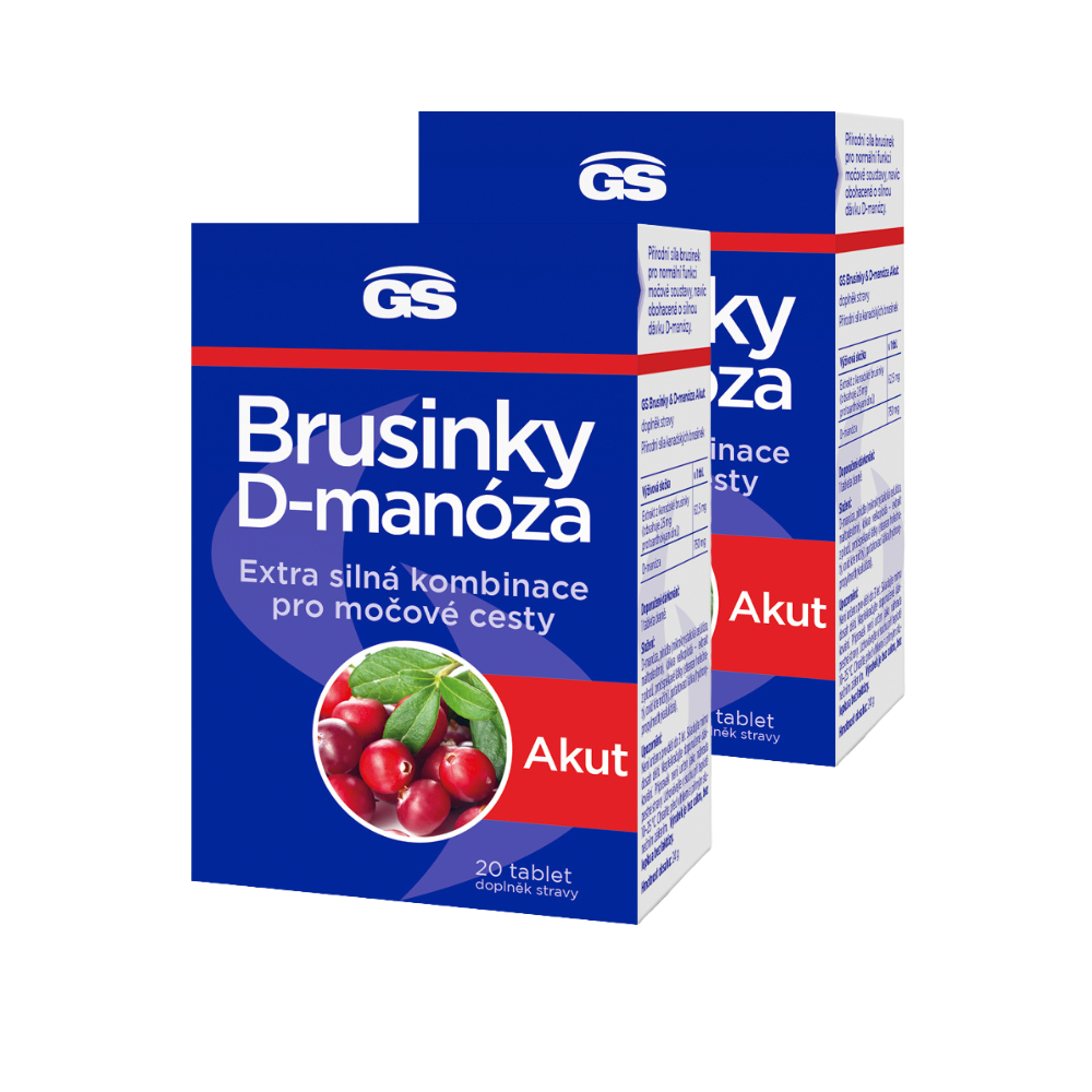 Levně GS Brusinky Akut &amp; D-manóza Akut, 2 x 20 tablet