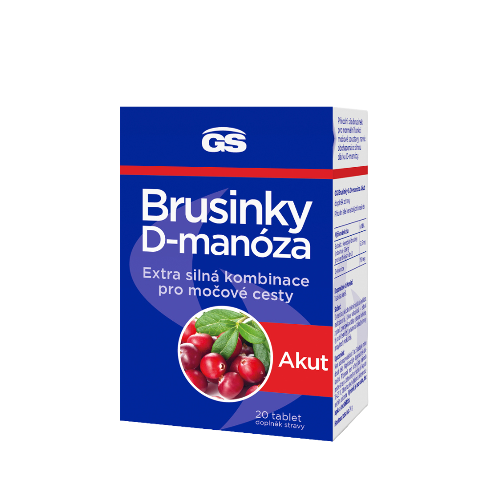 Levně GS Brusinky Akut &amp; D-manóza Akut, 20 tablet