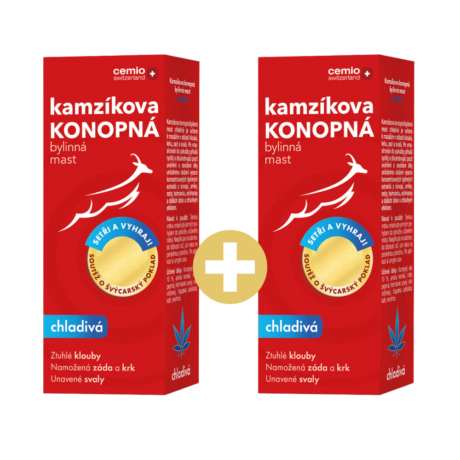 Cemio Kamzíkova konopná mast chladivá 200 ml, 1+1 ZDARMA, výhodné balení